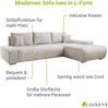 Juskys Sofa Iseo Rechts mit Schlaffunktion - Stoff Couch L Form für Wohnzimmer, bequem, ausziehbar - Schlafsofa Ecksofa Eckcouch Schlafcouch Beige Bild 3