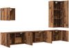 vidaXL TV-Wandmöbel Wandmontiert 5 pcs Altholz Holzwerkstoff 3402767 Bild 5