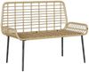 vidaXL Gartenbank Braun und Creme Poly-Rattan 42010360 Bild 4