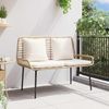 vidaXL Gartenbank Braun und Creme Poly-Rattan 42010360 Bild 3