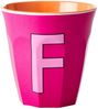 Rice Fuchsia Print Melamin Becher Buchstabe F Bild 5