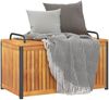 vidaXL Gartenbox 85x45x45/53 cm Massivholz Akazie und Stahl 367608 Bild 4