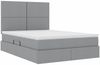 vidaXL Aufbewahrungsbett mit Matratze Hellgrau 140 x 200 cm Stoff 3371721 Bild 5