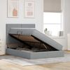 vidaXL Aufbewahrungsbett mit Matratze Hellgrau 140 x 200 cm Stoff 3371721 Bild 4