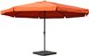 Mendler 'Meran Pro' Sonnenschirm, Gastronomie Marktschirm ohne Volant Ø 5m Polyester/Alu , mit Schirmständer, Terracotta Bild 3