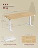 VASAGLE Höhenverstellbarer Schreibtisch, 160 x 80 cm, USB-C-Anschluss, Ablage für Steckdosenleiste, Stehtisch, Erinnerung bei langem Sitzen, 3 Speichertasten, für Büro, goldeichenfarben Bild 5