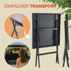 CASARIA® Polyrattan Klapptisch Balkontisch Gartentisch klappbar Schwarz Bild 3