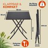 CASARIA® Polyrattan Klapptisch Balkontisch Gartentisch klappbar Schwarz Bild 4
