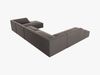 Micadoni Panorama-Ecksofa Ruby 7-Sitzer Links Samt Salvador Dunkelgrau Bild 4