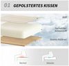 HOMCOM Bürostuhl höhenverstellbar Drehstuhl Schneidersitz-Stuhl mit Leinenoptik (Homeoffice Stuhl, 1 St), bis 120 kg belastbar, für Arbeitszimmer, Schlafzimmer Cremeweiß Bild 4