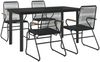 vidaXL 5-tlg. Garten-Essgruppe Schwarz PVC Rattan 3060275 Bild 3