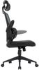 Flexibler Bürostuhl in moderner Mesh-Optik ergonomischer Schreibtischstuhl mit Nacken- und Lordosenstütze Gamingstuhl mit atmungsaktiver Netzrückenlehne und Wippfunktion Anthrazit Bild 4
