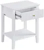 Vente-unique - NIRIVA Bedside table Holz, Platte Weiß - B 35 cm x H 61,5 cm x L 48 cm Bild 4