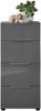 Hochkommode >Sean< in Anthrazit, - 45x99x40 cm (BxHxT) Bild 2