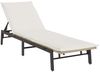 Sonnenliege, Gartenliege mit Auflage Beige Poly Rattan Bild 2