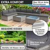 BRAST Gartenmöbel Lounge Sofa Couch Set Relax Grau Poly-Rattan für 6 Personen Bild 5