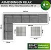 BRAST Gartenmöbel Lounge Sofa Couch Set Relax Grau Poly-Rattan für 6 Personen Bild 4
