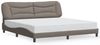 vidaXL Bettgestell mit LED ohne Matratze "Hvar" Taupe 200x200 cm Stoff 3213729 Bild 5