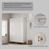 OTTO home Kleiderschrank Oslo Schlafzimmerschrank Garderobe weiß Landhaus Schlafzimmerschrank mit 4 Türen und 4 Schubladen, Breite 160cm Bild 4