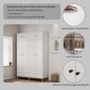 OTTO home Kleiderschrank Oslo Schlafzimmerschrank Garderobe weiß Landhaus Schlafzimmerschrank mit 4 Türen und 4 Schubladen, Breite 160cm Bild 3