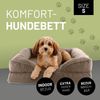 Lumaland Hundebett Indoor Cord S 70x60x18cm hellbraun vakuumiert Bild 2