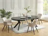 Vente-unique - KOMONI Esstisch Holz, Platte Schwarz - B 120 cm x H 76 cm x L 170 cm220 cm120 cm Bild 3