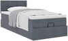 vidaXL Ottoman-Bett mit Matratze Dunkelgrau 80x200 cm Samt 3311880 Bild 5