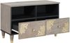 vidaXL TV-Schränk mit Schubladen Grau 70 x 33 x 46 cm Massivholz Mango 4018773 Bild 2