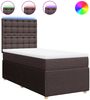 vidaXL Boxspringbett mit Matratze Dunkelbraun 90x200 cm Stoff 3294256 Bild 2