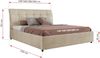 MKS Möbel 'Gala Classic' Polsterbett mit Bettkasten, Beige, 160 x 200 cm, Samt, Pocket | H3 - mittelfest Bild 4