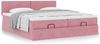 vidaXL Ottoman-Bett mit Matratzen Rosa 200x200 cm Samt 3312067 Bild 4