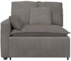 vidaXL Modulares Sofa Endmodul mit Armlehne Kissen Hellgrau 100 cm 4104407 Bild 3