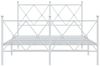 vidaXL Bettgestell mit Kopf- und Fußteil Metall Weiß 120x200 cm 376567 Bild 4