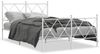 vidaXL Bettgestell mit Kopf- und Fußteil Metall Weiß 120x200 cm 376567 Bild 2