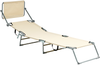 Sonnenliege FOLIGNO mit Relaxfunktion Metall Beige Bild 5