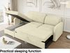 MEBLINI Schlafcouch mit Bettkasten - Ecksofa mit Schlaffunktion - Sofa mit Relaxfunktion und Kopfstützen - Couch L-Form - Eckcouch - Wohnlandschaft - EMERALD - 215x167x84cm - Beige Webstoff Bild 5