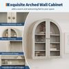 GarveeMore Hängeschrank mit Acryltüren und verstellbaren Regalen,Gewölbter Wandschrank platzsparender Aufbewahrungs-Organizer für Küchen,Wohnungen Bild 4