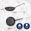 MEISTERKOCH Premium Bratpfanne 24 cm Ø | Made in Germany | Profi-Pfanne aus Schmiedeeisen induktionsgeeignet | zum Kochen auf Herd, Grill, offenem Feuer und im Ofen geeignet Bild 2