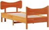 vidaXL Massivholzbett ohne Matratze Wachsbraun 100x200 Kiefernholz 3216389 Bild 3