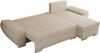 Universelles Ecksofa mit Schlaffunktion, Bettkasten und losen Kissen, gesteppte Sitzfläche - UMBRIA - Beige Boucle Bild 5