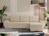 Universelles Ecksofa mit Schlaffunktion, Bettkasten und losen Kissen, gesteppte Sitzfläche - UMBRIA - Beige Boucle Bild 3