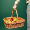 Creative Home Tablett Weidentablett Korbtablett mit Henkel, Boden aus unbehandeltem Bild 3