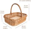Creative Home Tablett Weidentablett Korbtablett mit Henkel, Boden aus unbehandeltem Bild 2