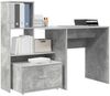 vidaXL Schreibtisch Beton Grau 131,5 x 50 x 106,5 cm Holzwerkstoff 3337268 Bild 3