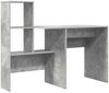 vidaXL Schreibtisch Beton Grau 131,5 x 50 x 106,5 cm Holzwerkstoff 3337268 Bild 5