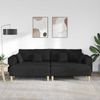vidaXL Sofa mit Kissen 3 pcs Schwarz Stoff 3335164 Bild 3