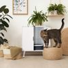 Katzenschrank für Katzentoilette, Weiß, 77 x 58 x 40 cm Bild 2