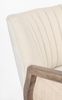 Sessel Virna aus Stoff, skandinavisch modern, Creme, gepolstert mit Rattan-Armlehne Bild 4
