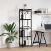 Bücherregal | Standregal Schwarz Eichen-Optik 40 x 30 x 155 cm Holzwerkstoff Bild 4