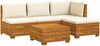 vidaXL Outdoor-Sofagarnitur mit Kissen 5 Stück Braun Massivholz Akazie 3403081 Bild 2